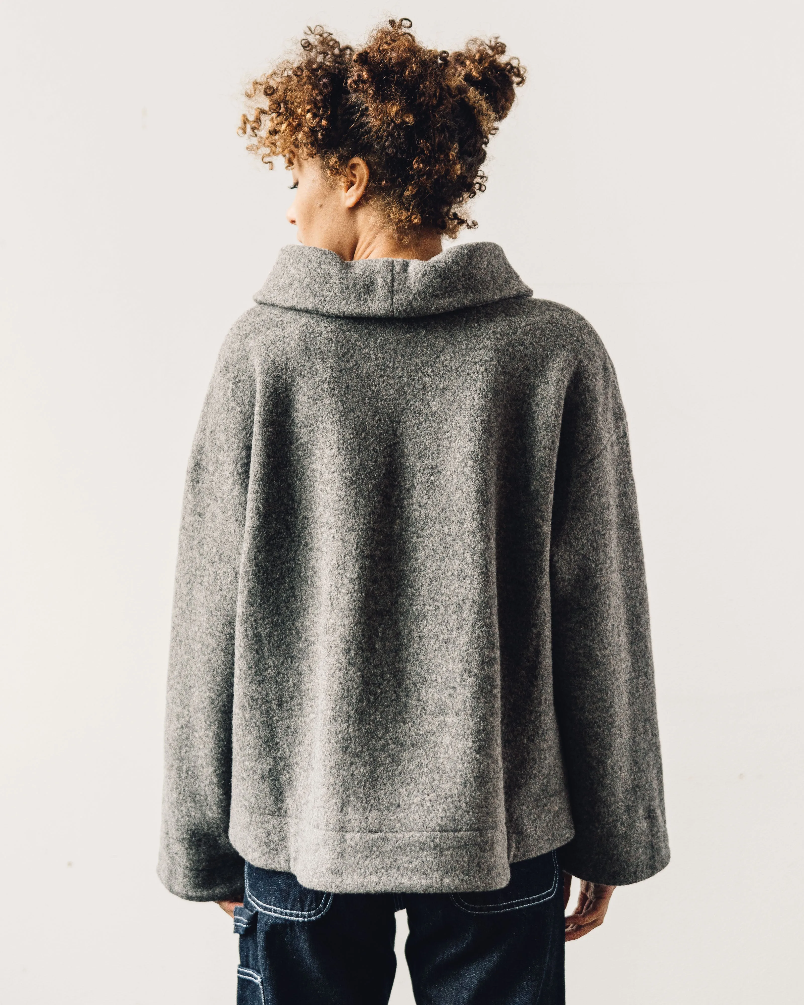 7115 Funnel Heavy Wool Jumper, Gray