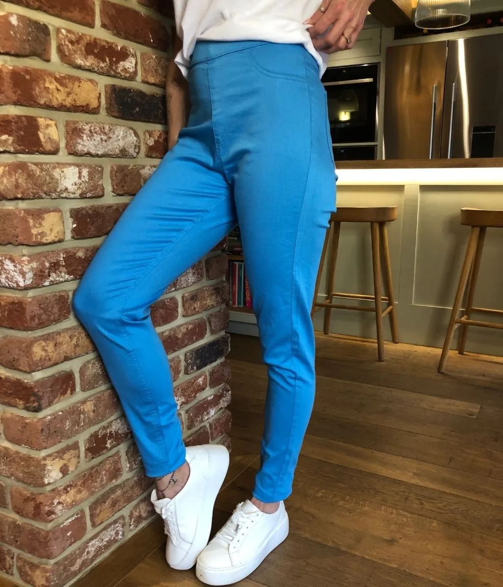 Blue High Waisted Jeggings