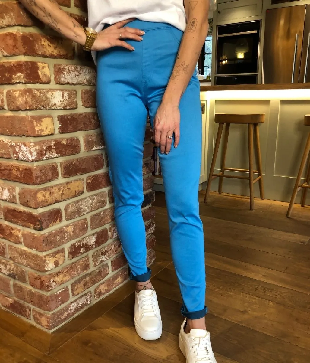 Blue High Waisted Jeggings