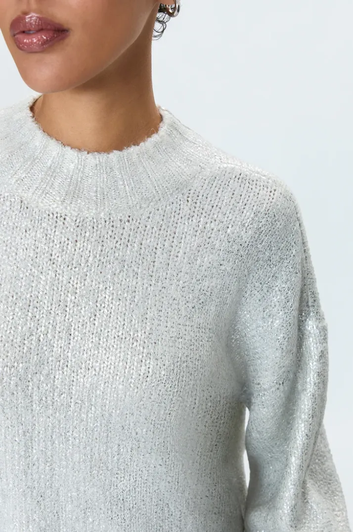 Carlen Mock Neck Sweater - Snow Disco