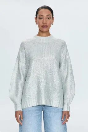 Carlen Mock Neck Sweater - Snow Disco