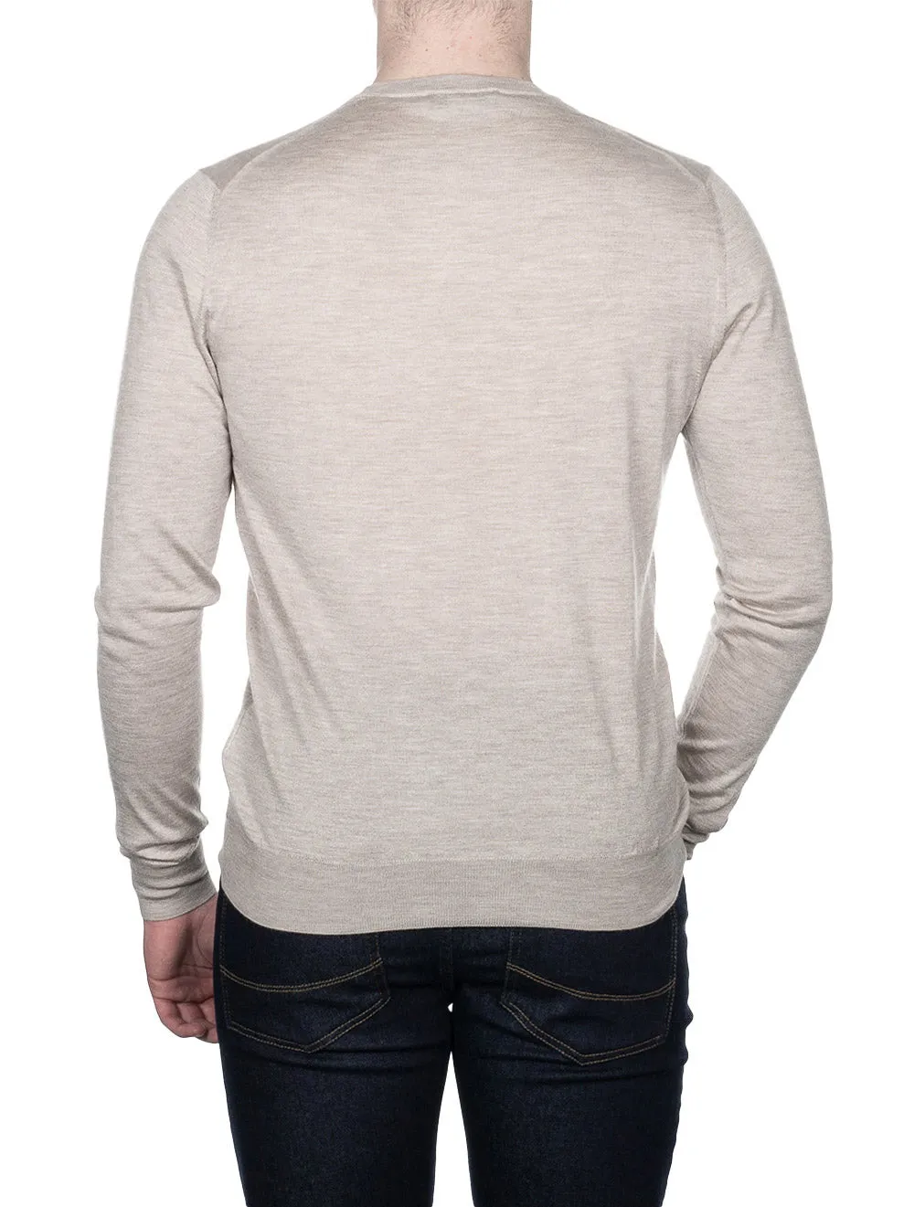 Cashmere & Silk Crew Neck Stone