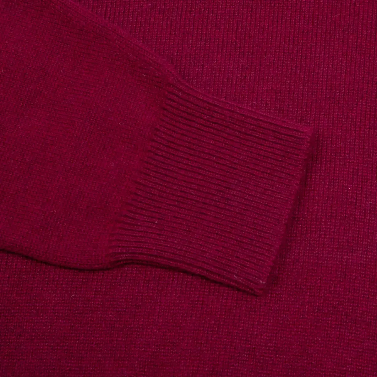 Claret Red Tobermorey 4ply V-Neck Cashmere Sweater