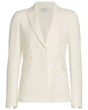 Cream Faux Double Breasted Blazer