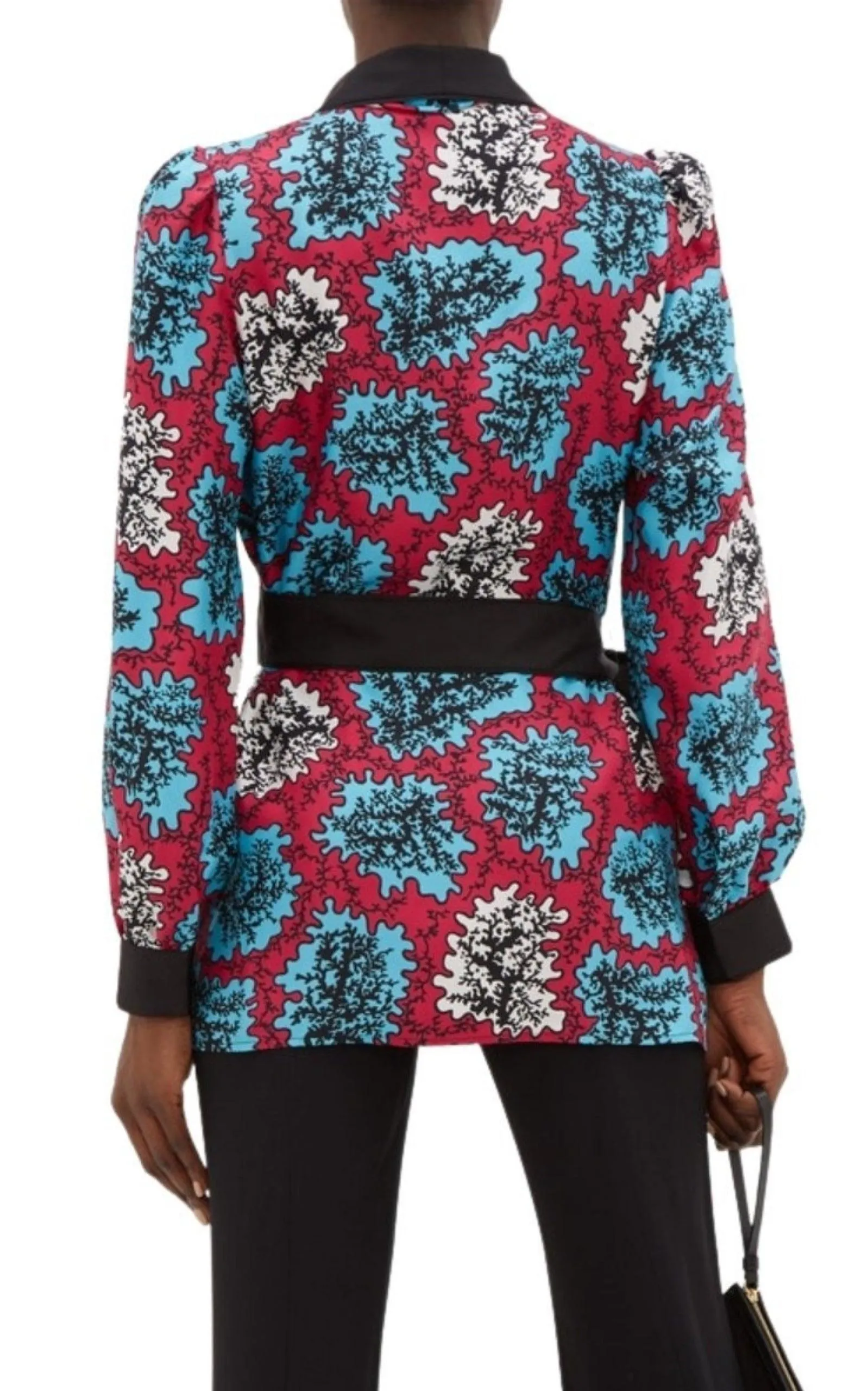 Darcy Coral Print Silk Jacket