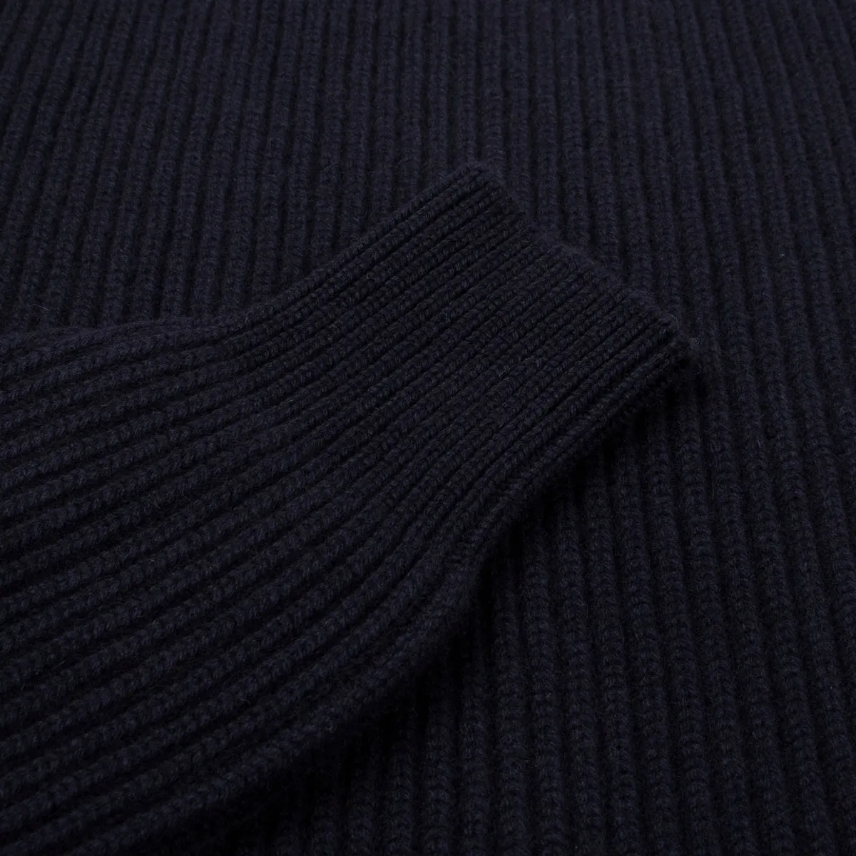 Dark Navy Torridon 8Ply Cashmere Shawl Collar Pullover