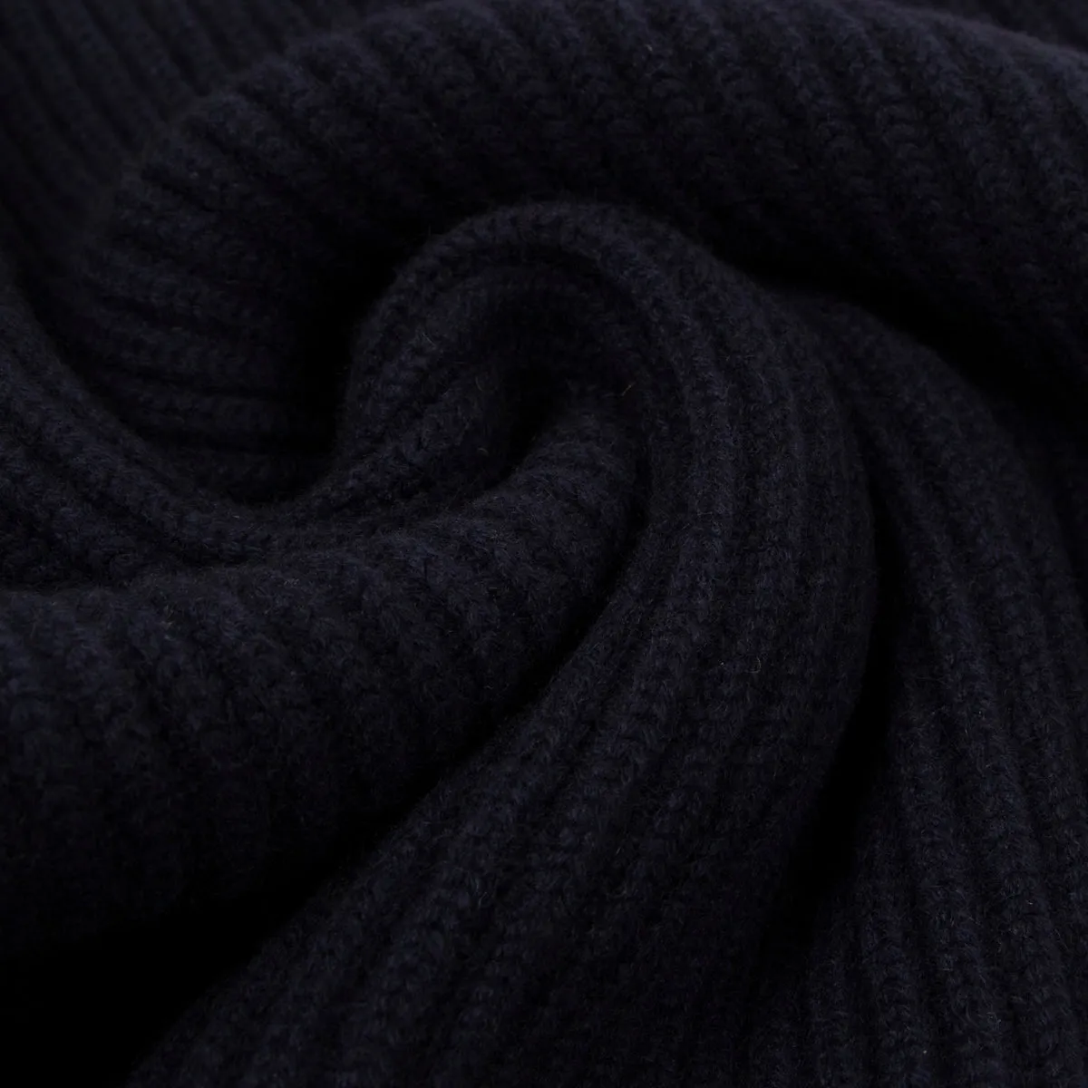 Dark Navy Torridon 8Ply Cashmere Shawl Collar Pullover