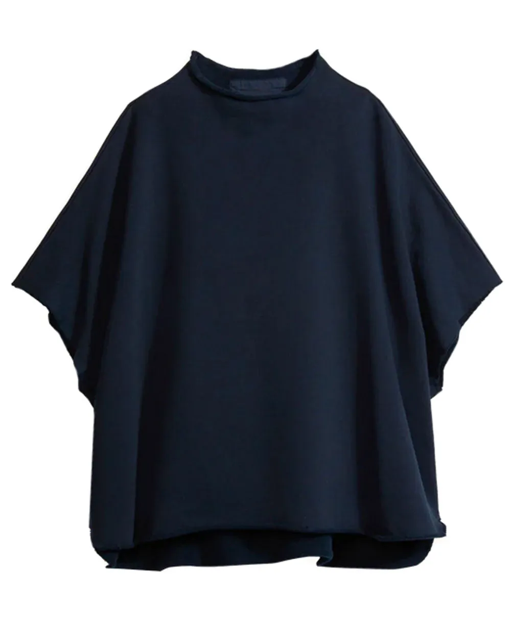 Denim Blue Funnel Neck Capelet