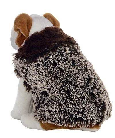 Dog Coat, Reversible - Fox Faux Fur with Cuddly Fur in Black