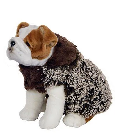 Dog Coat, Reversible - Fox Faux Fur with Cuddly Fur in Black