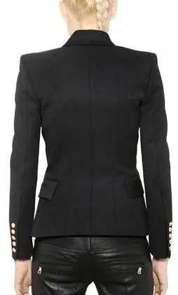 Double-Breasted Blazer Jacket in Black or White