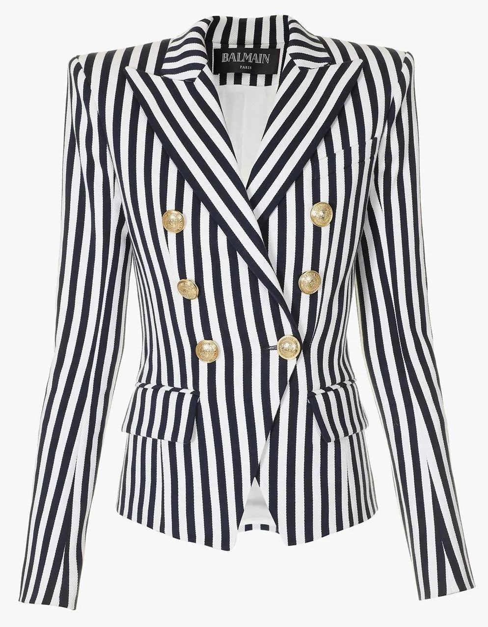 Double-Breasted Striped Blazer