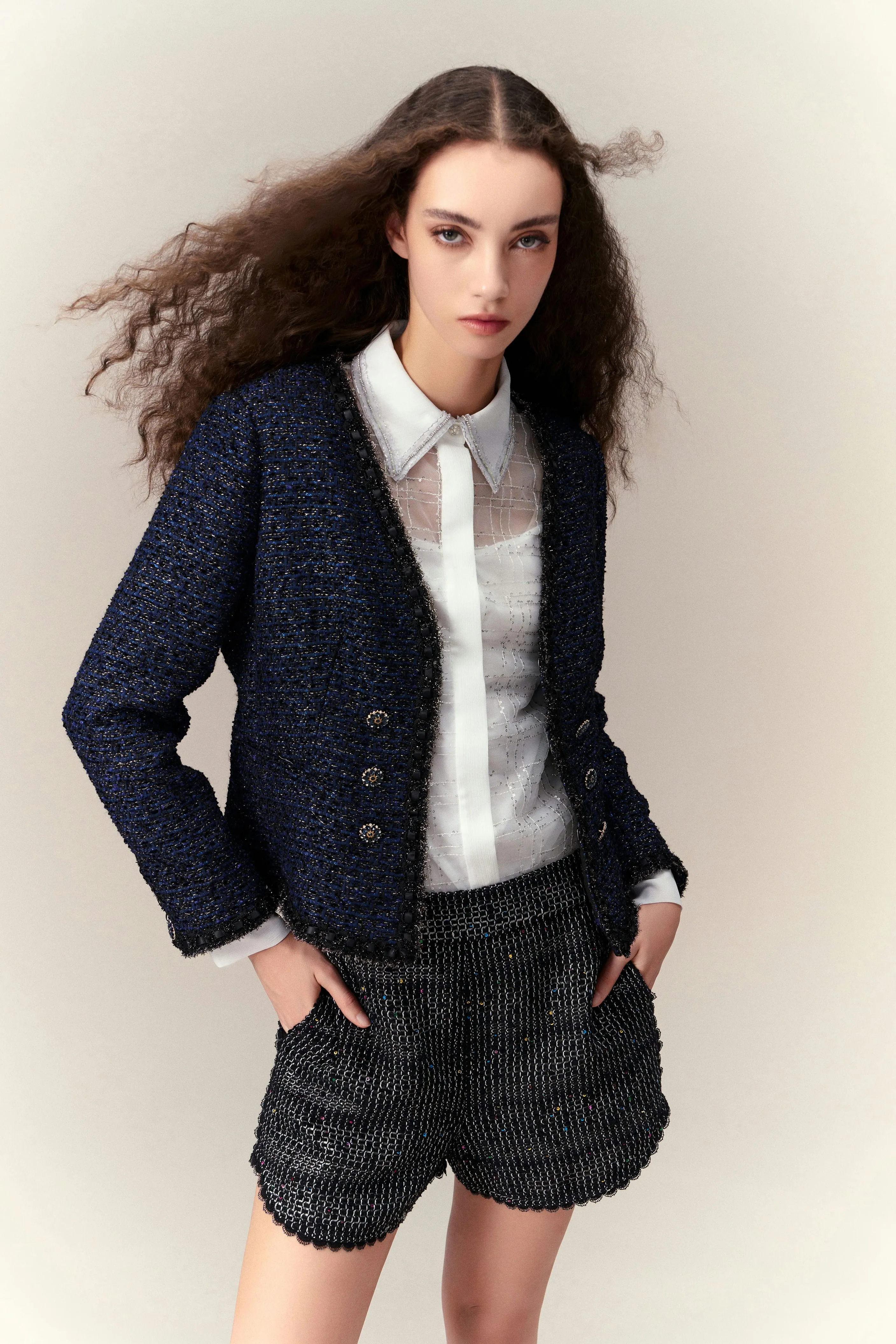 Double-breasted Tweed Jacket