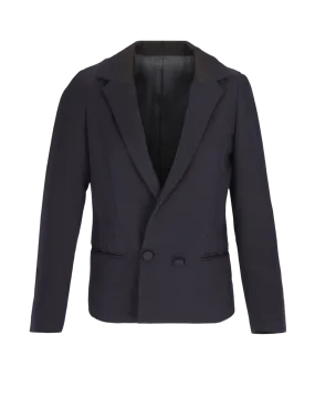 double-breasted wool blazer