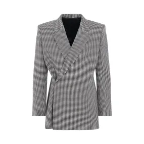 Egonic Double Breasted Jacket in Pied De Poule