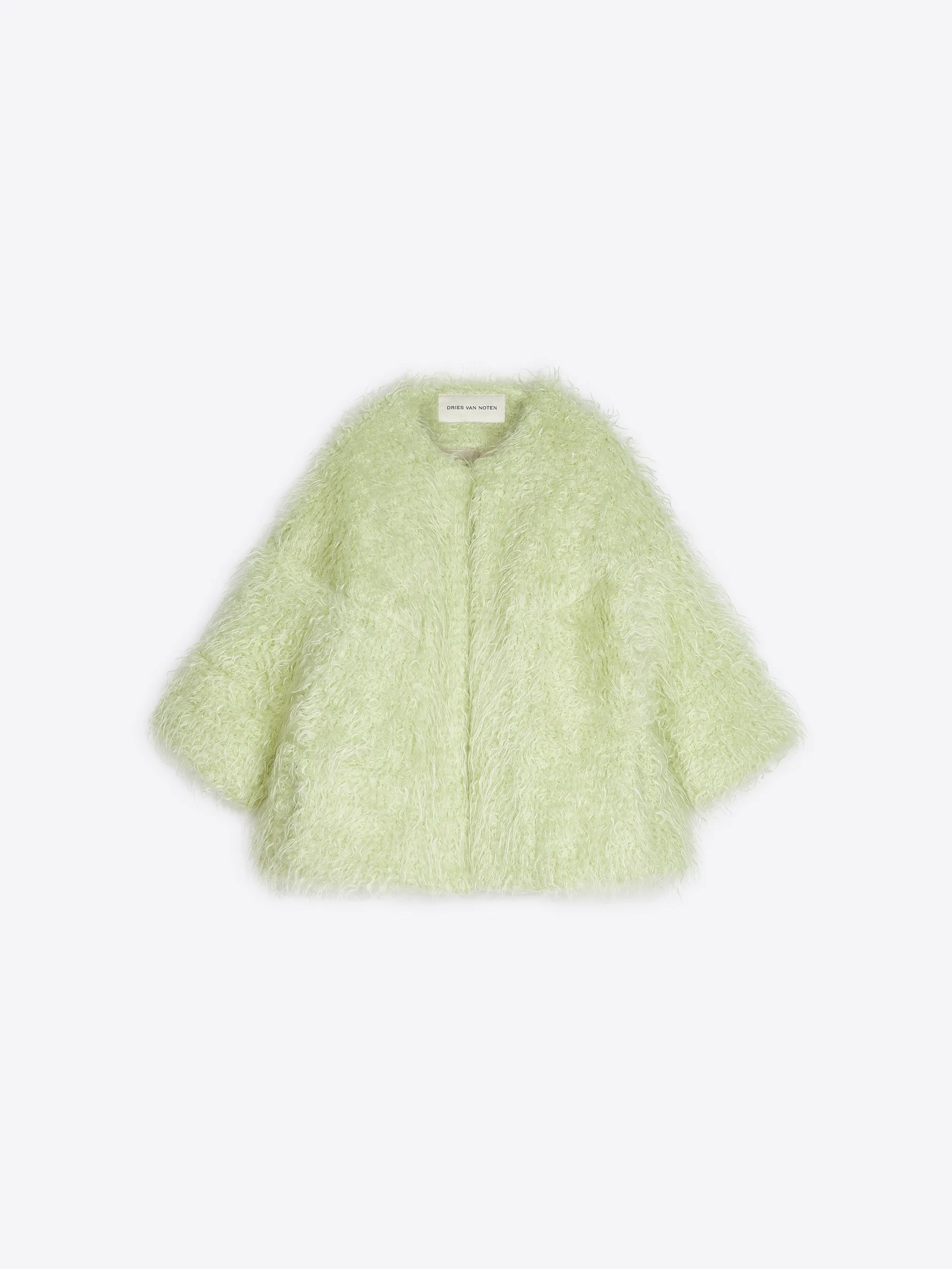 Faux fur cocoon jacket