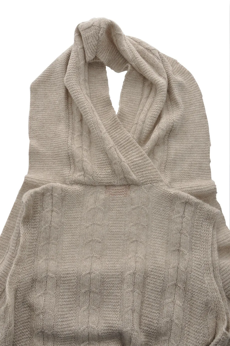 FOGAL 710 LEISURE Alpaca Wool Cardigan Beige