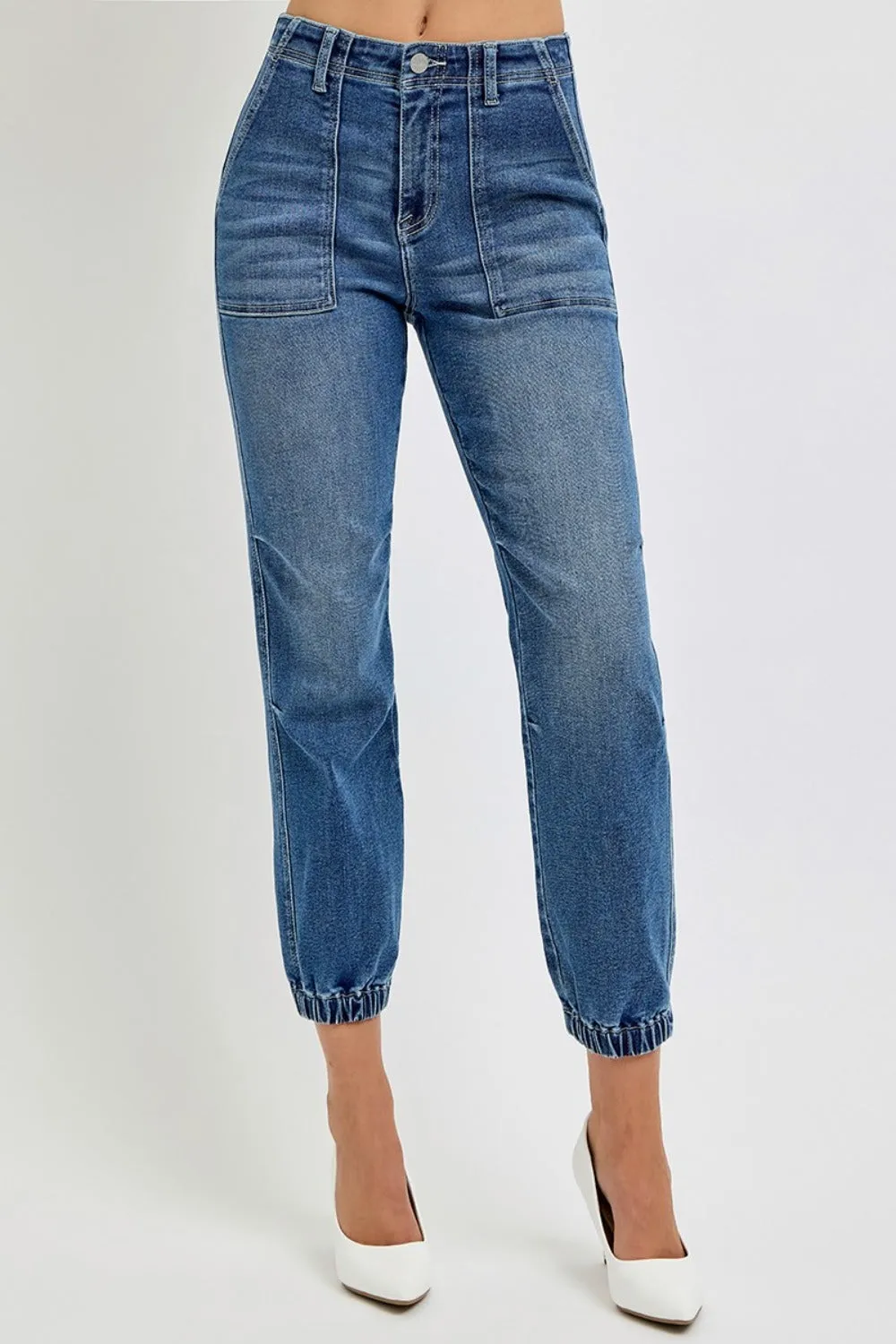 Full Size High Rise Ankle Jogger Jeans