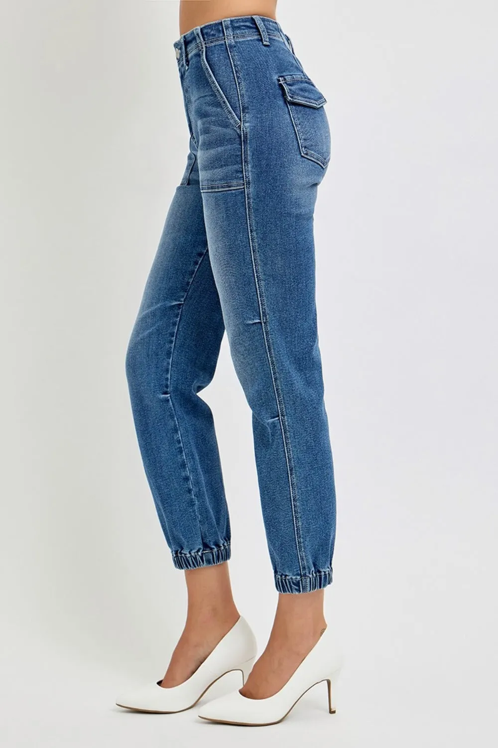 Full Size High Rise Ankle Jogger Jeans