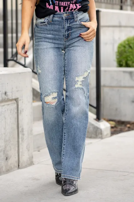 Heavenly High Waisted Dad Jeans Judy Blue Jeans