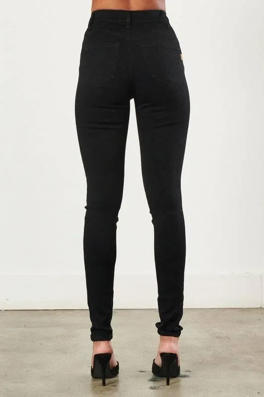 High Waisted Black Skinny Jeans