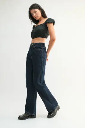 HIGH WAISTED SKATER JEAN