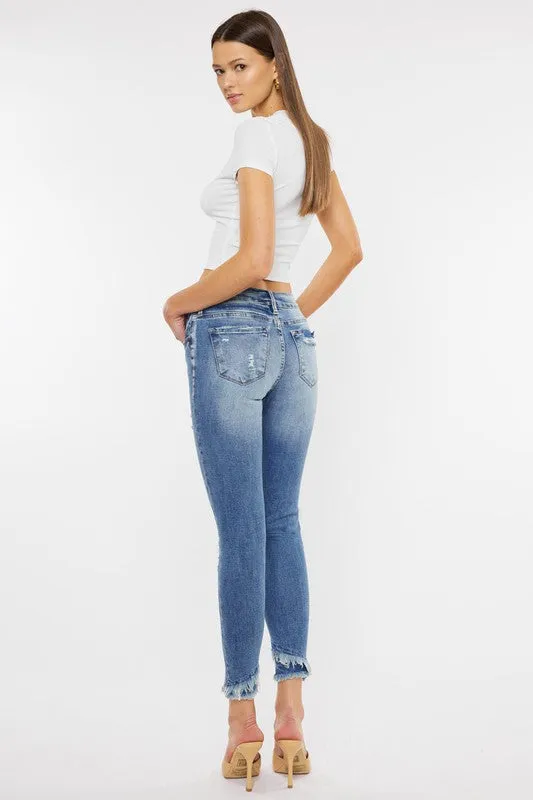 Jessica Mid Rise Ankle Skinny Jeans