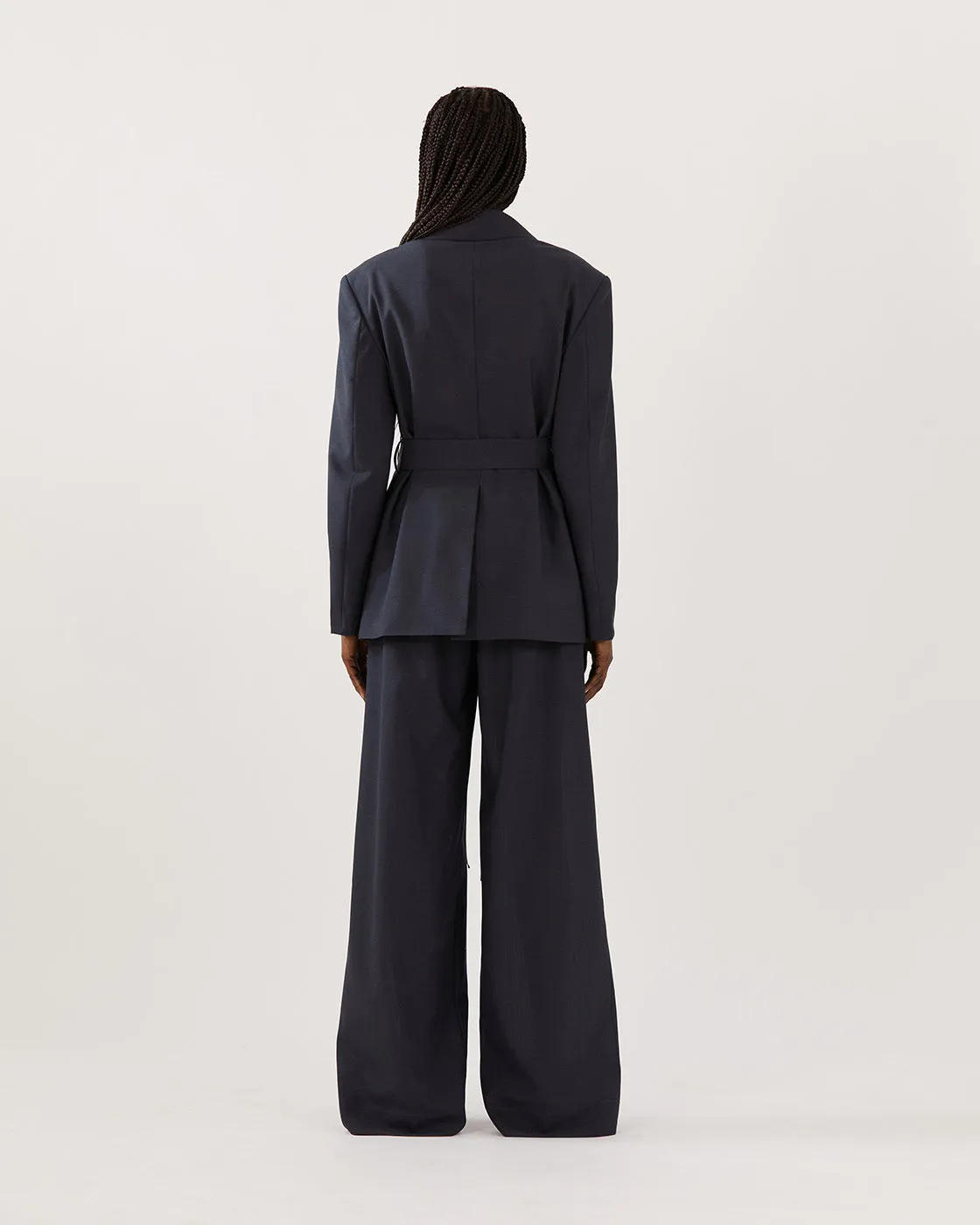 Johanna Blazer Wool Blend Suiting Slate