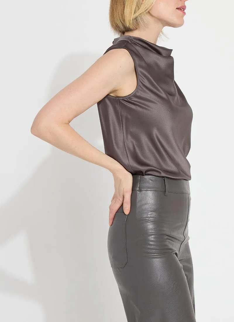 Justine Draped Mock Neck