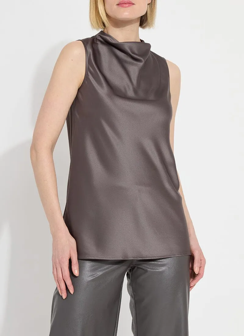 Justine Draped Mock Neck