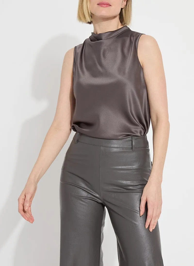 Justine Draped Mock Neck