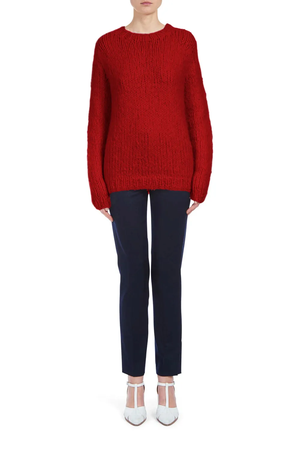 Lawrence Knit Sweater in Red Welfat Cashmere