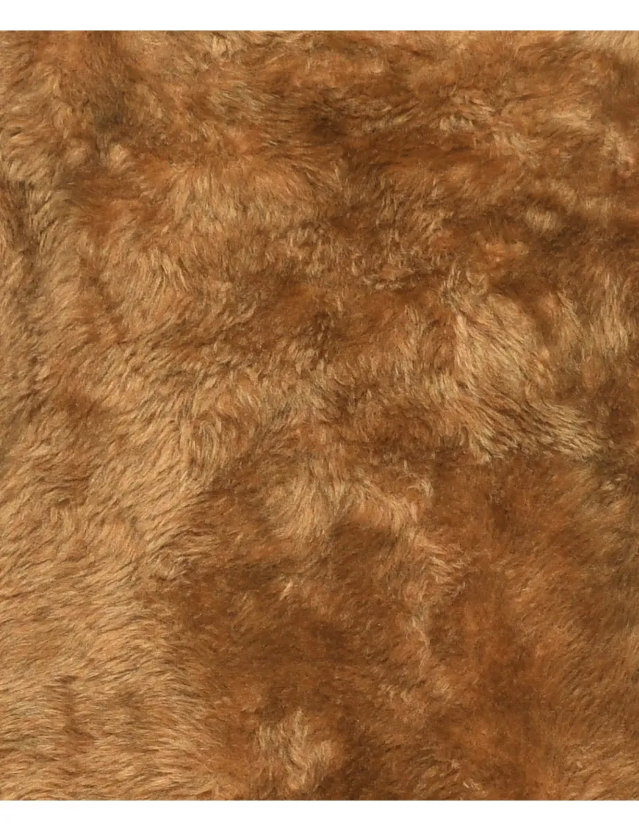 Light Brown Faux Fur Coat - L