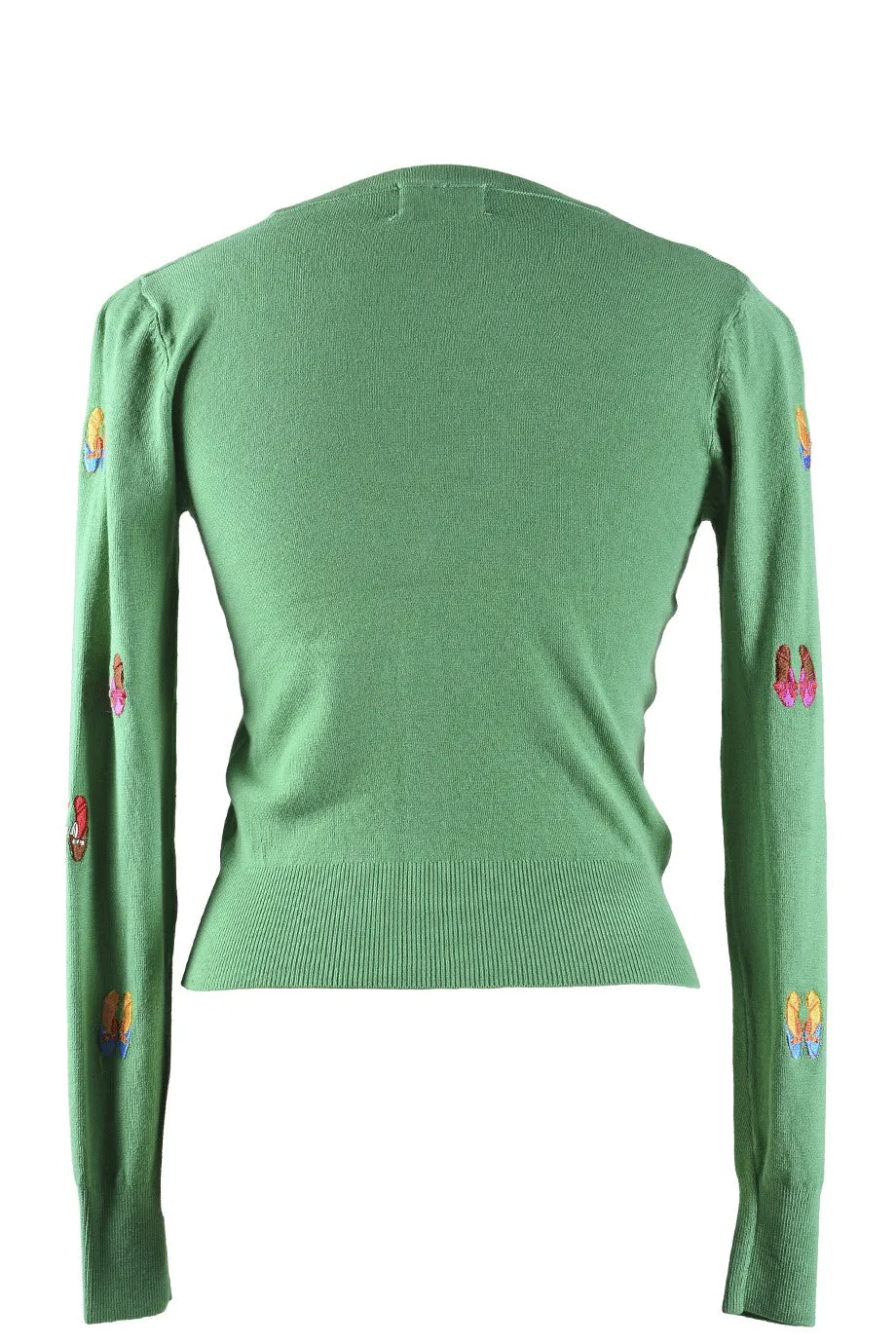 LONDON BALLERINA Green Fitted Cardigan