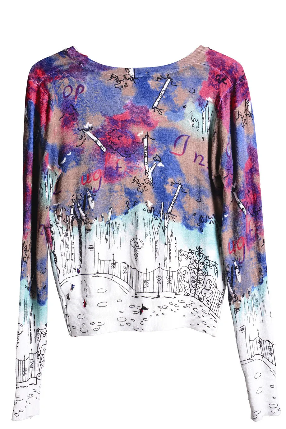 LONDON RAINY GIRL Multicolor Printed Cardigan