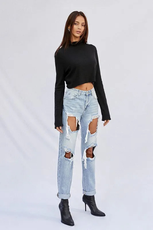 Lucia Ripped Baggy Jeans