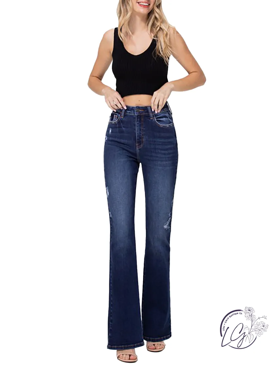 Makayla High-Rise Back Slit Bootcut by Cello Jeans