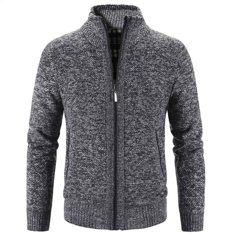 Men Knitted Sweater Slim Fit Cardigan Causal Sweaters Coats Solid Single Breasted Cardigan