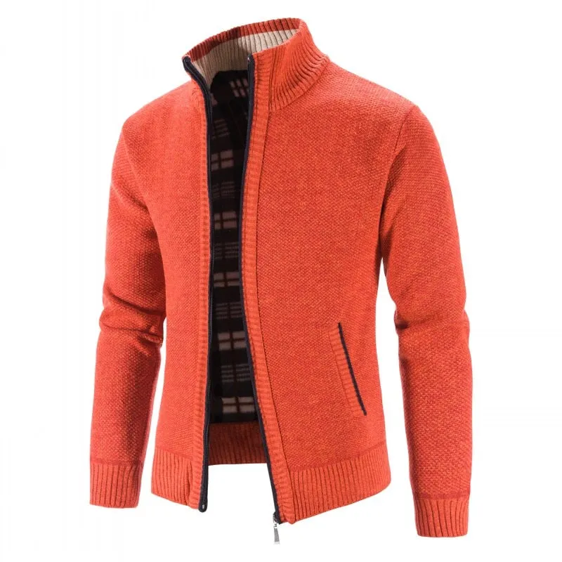 Men Knitted Sweater Slim Fit Cardigan Causal Sweaters Coats Solid Single Breasted Cardigan