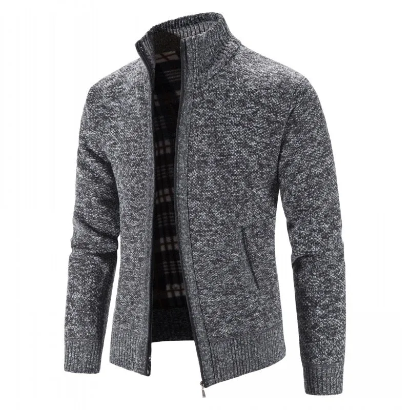 Men Knitted Sweater Slim Fit Cardigan Causal Sweaters Coats Solid Single Breasted Cardigan