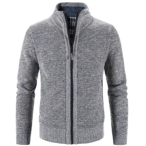 Men Knitted Sweater Slim Fit Cardigan Causal Sweaters Coats Solid Single Breasted Cardigan