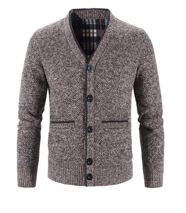 Men Sweaters Coats Winter Thicker Knitted Cardigan Sweater Jackets Knit Clothes