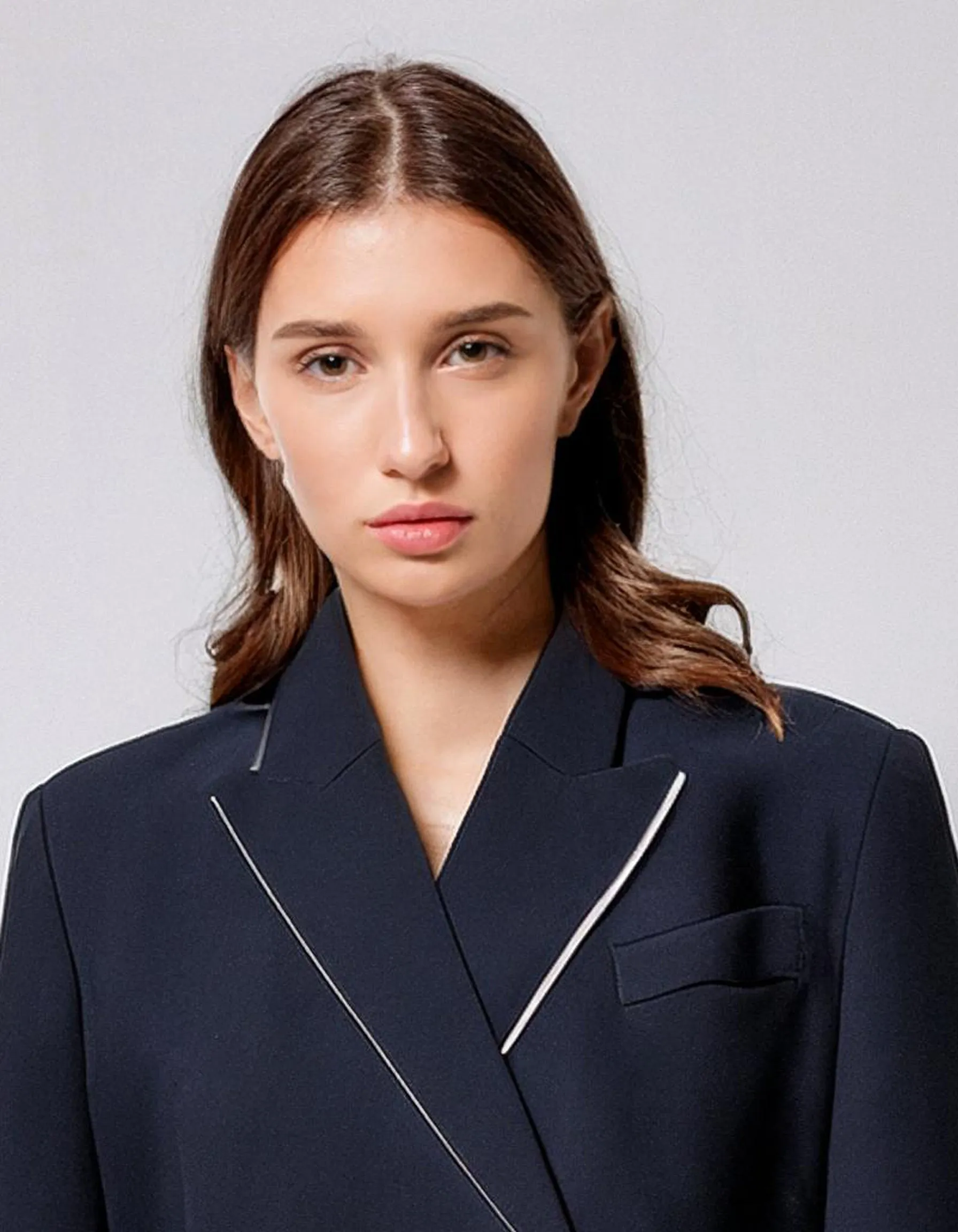 Navy Double-Breasted Blazer