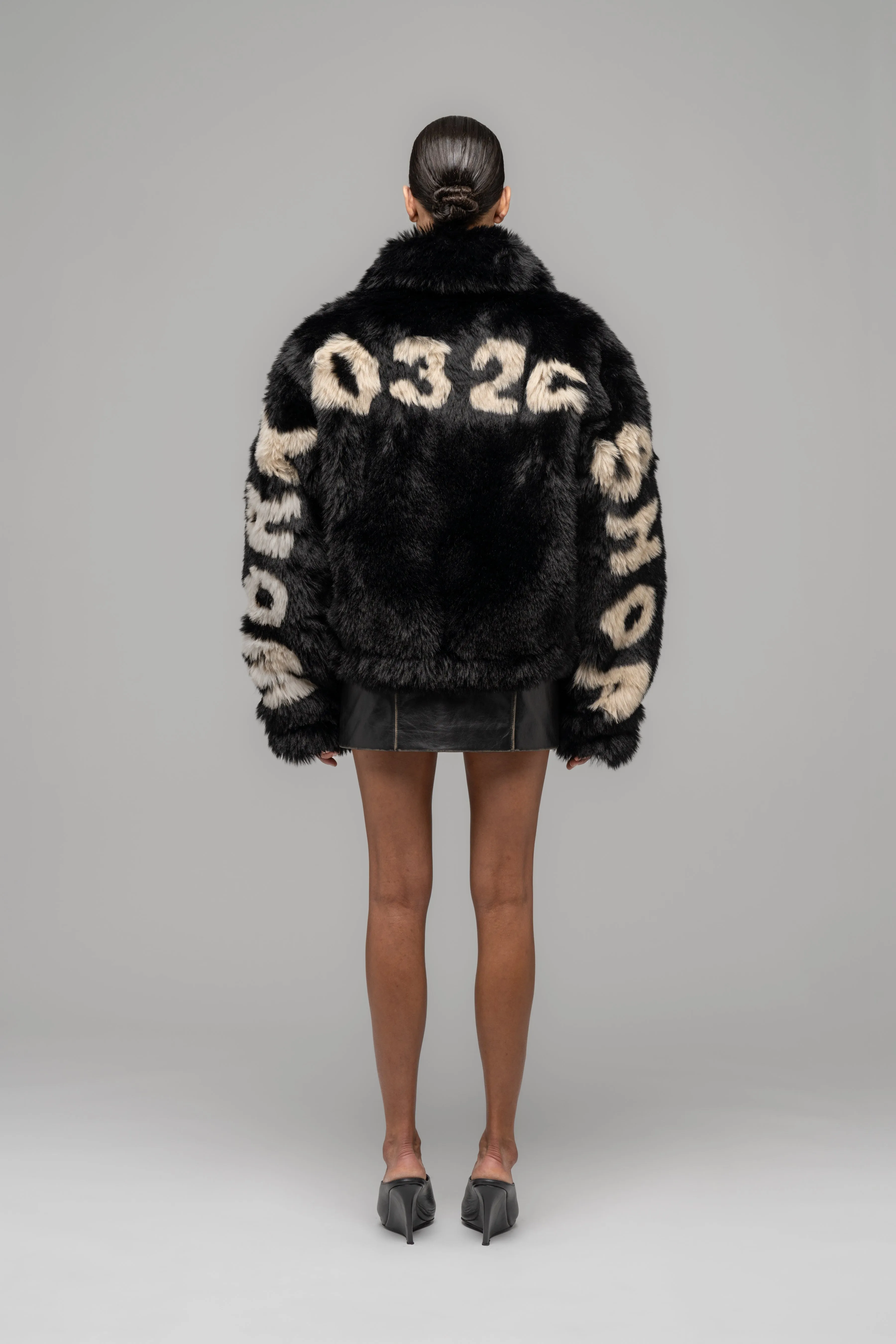 "ANTI-GAUGUIN" FAUX FUR BLOUSON