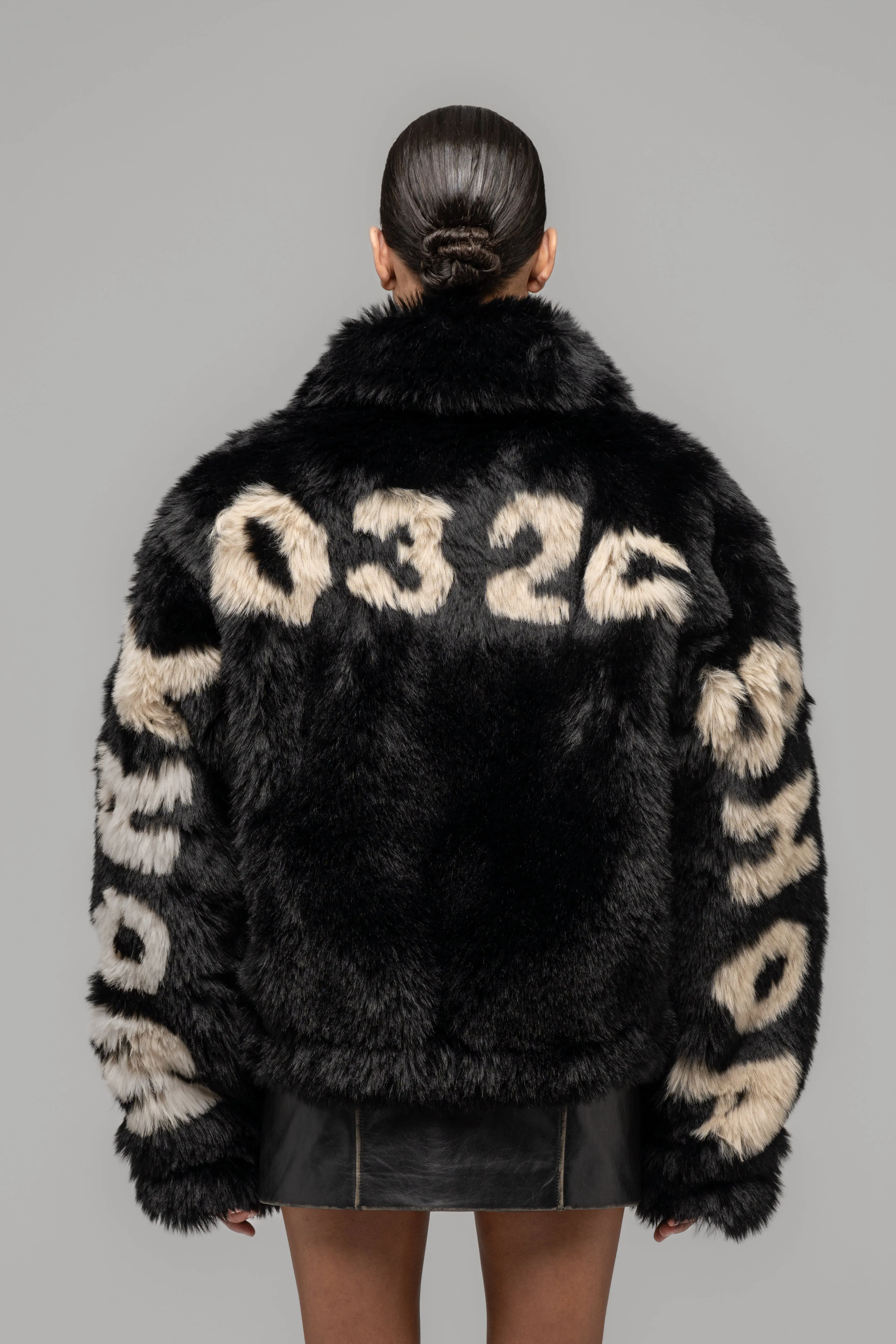 "ANTI-GAUGUIN" FAUX FUR BLOUSON