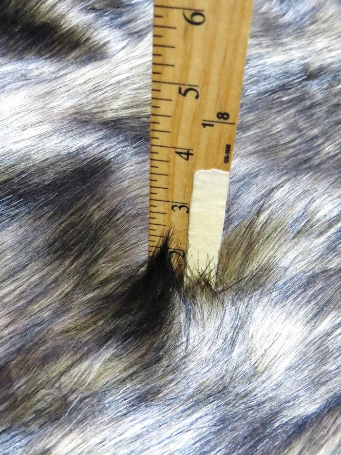 Rocky Wolf Animal Coat Costume Faux Fur Fabric / Sold By The Yard