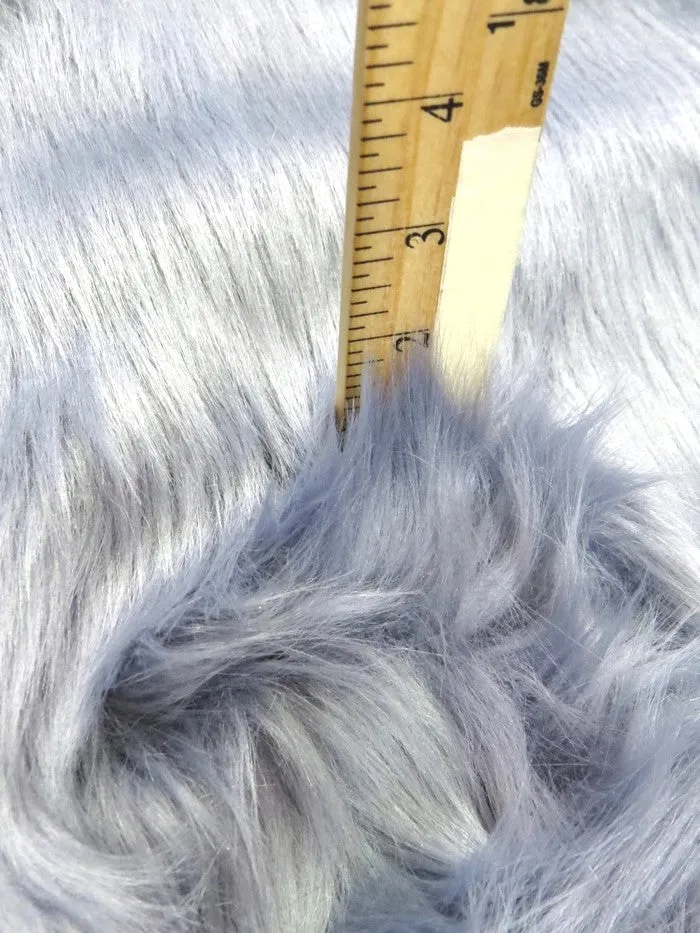 Seafoam Solid Shaggy Long Pile Faux Fur Fabric / Sold By The Yard