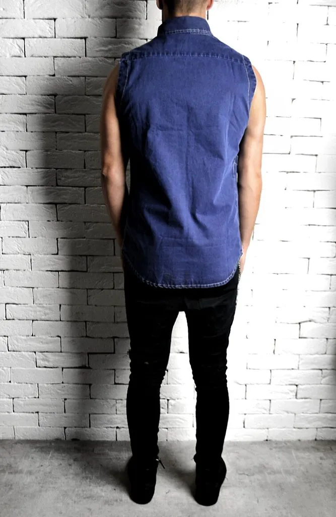 Sleeveless Shirt - Denim