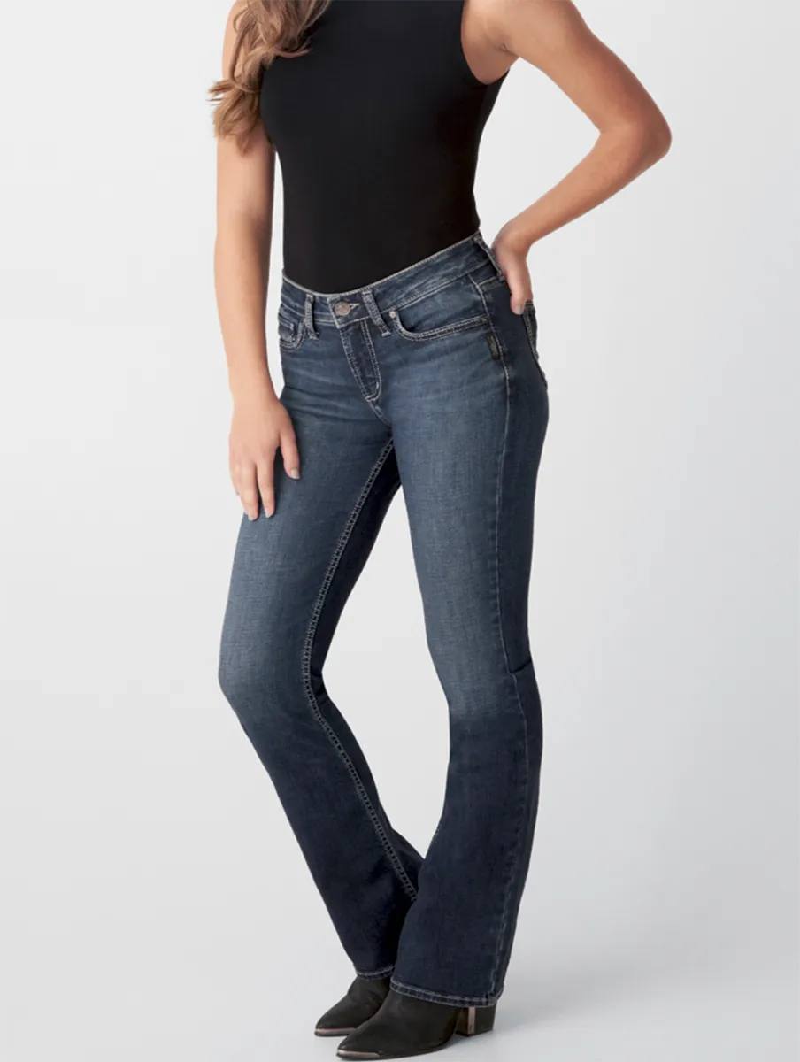 Suki Mid-Rise Slim Bootcut Jeans by Silver Jeans