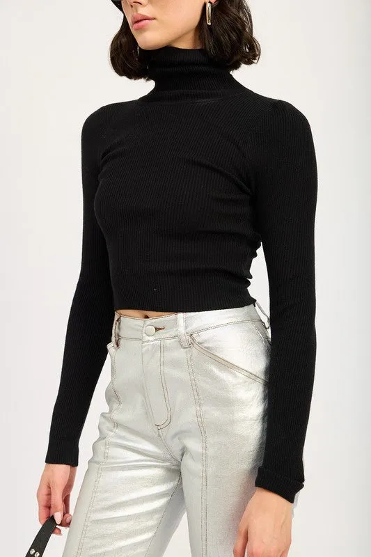 TURTLE NECK LONG SLEEVE TOP